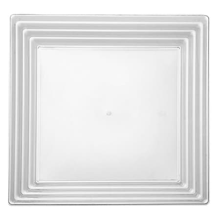 Smarty Had A Party 16 x 16 Clear Square with Groove Rim Plastic Serving Trays 24 Trays, 24PK 7926-CASE